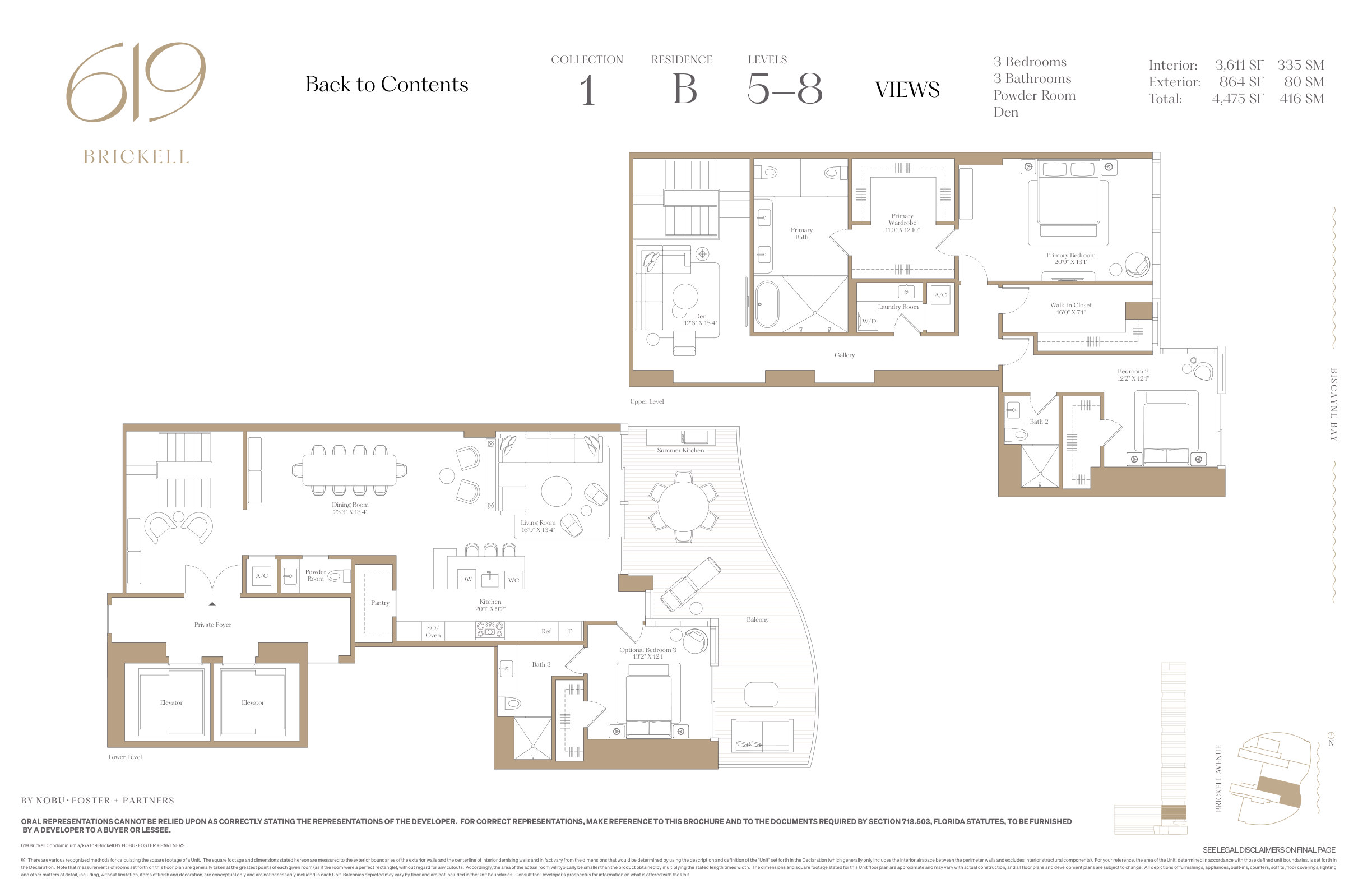 619 Brickell — Duplex · 3 Bedroom Residence