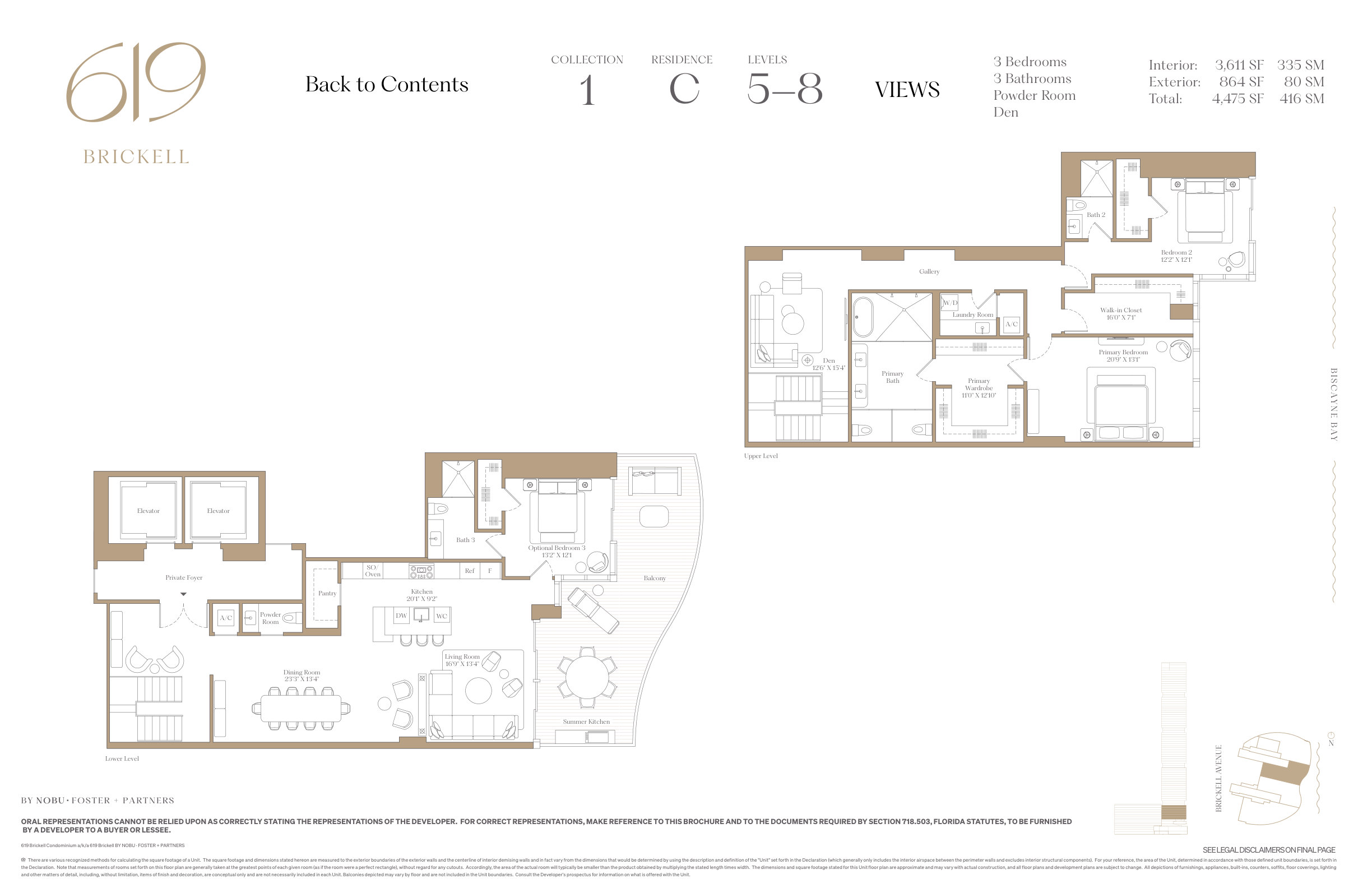619 Brickell — Duplex · 3 Bedroom Residence