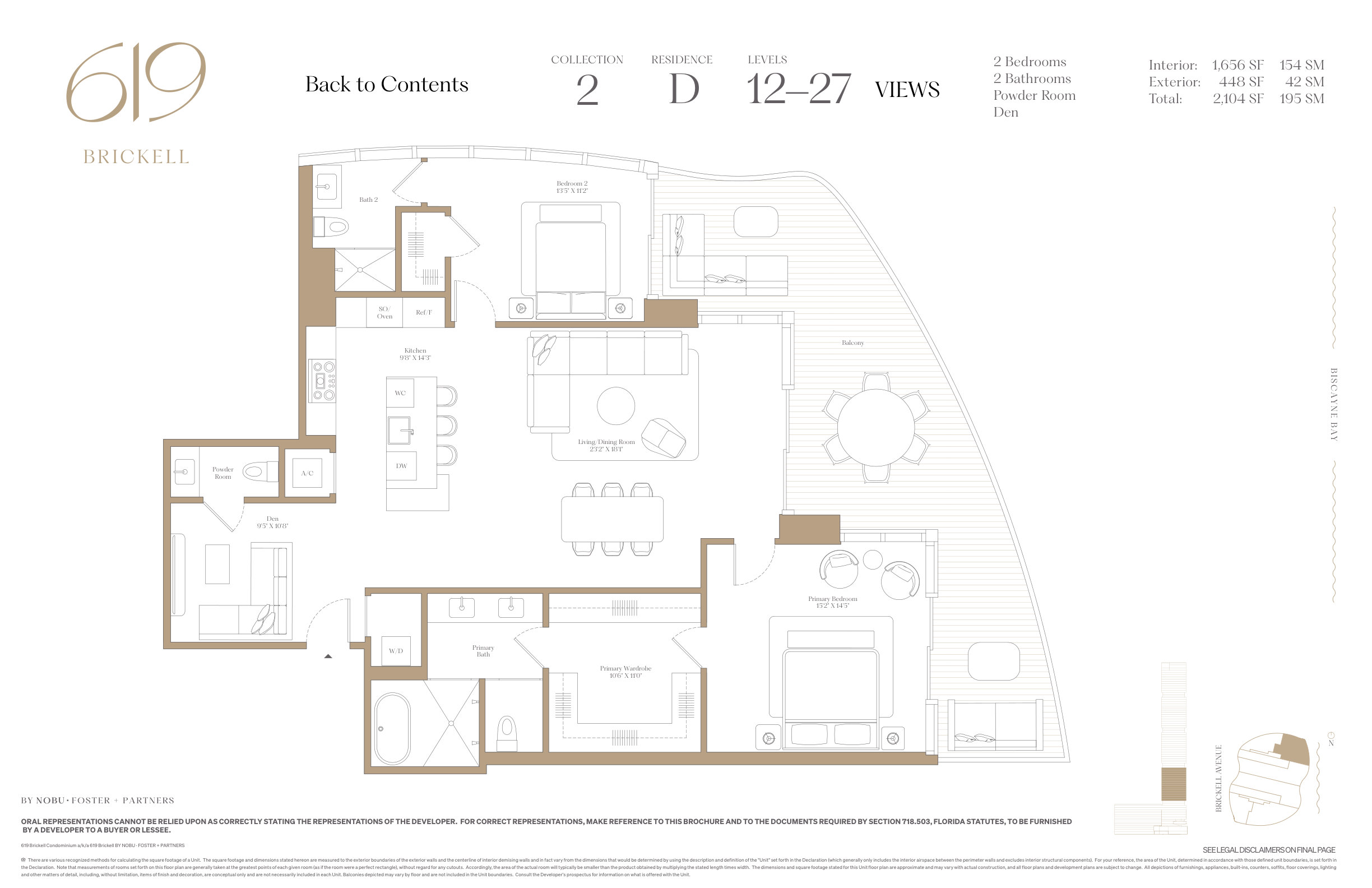 619 Brickell — 3 Bedroom Residence