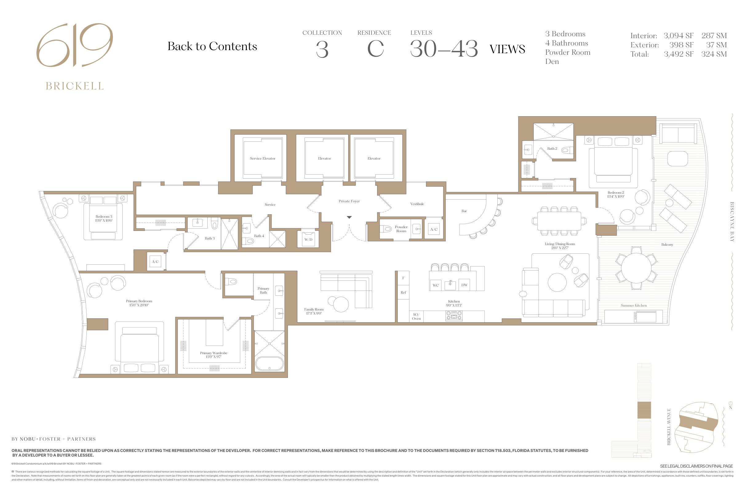 619 Brickell — 4 Bedroom Residence