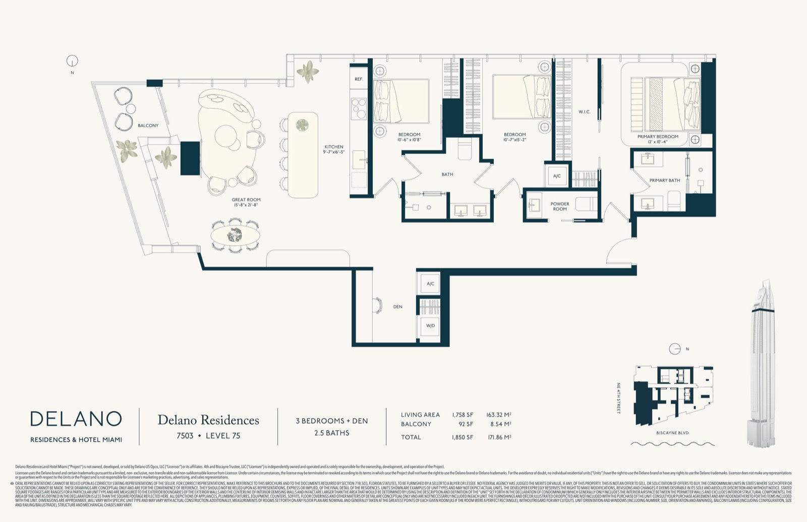 Four bedroom residence floor plan