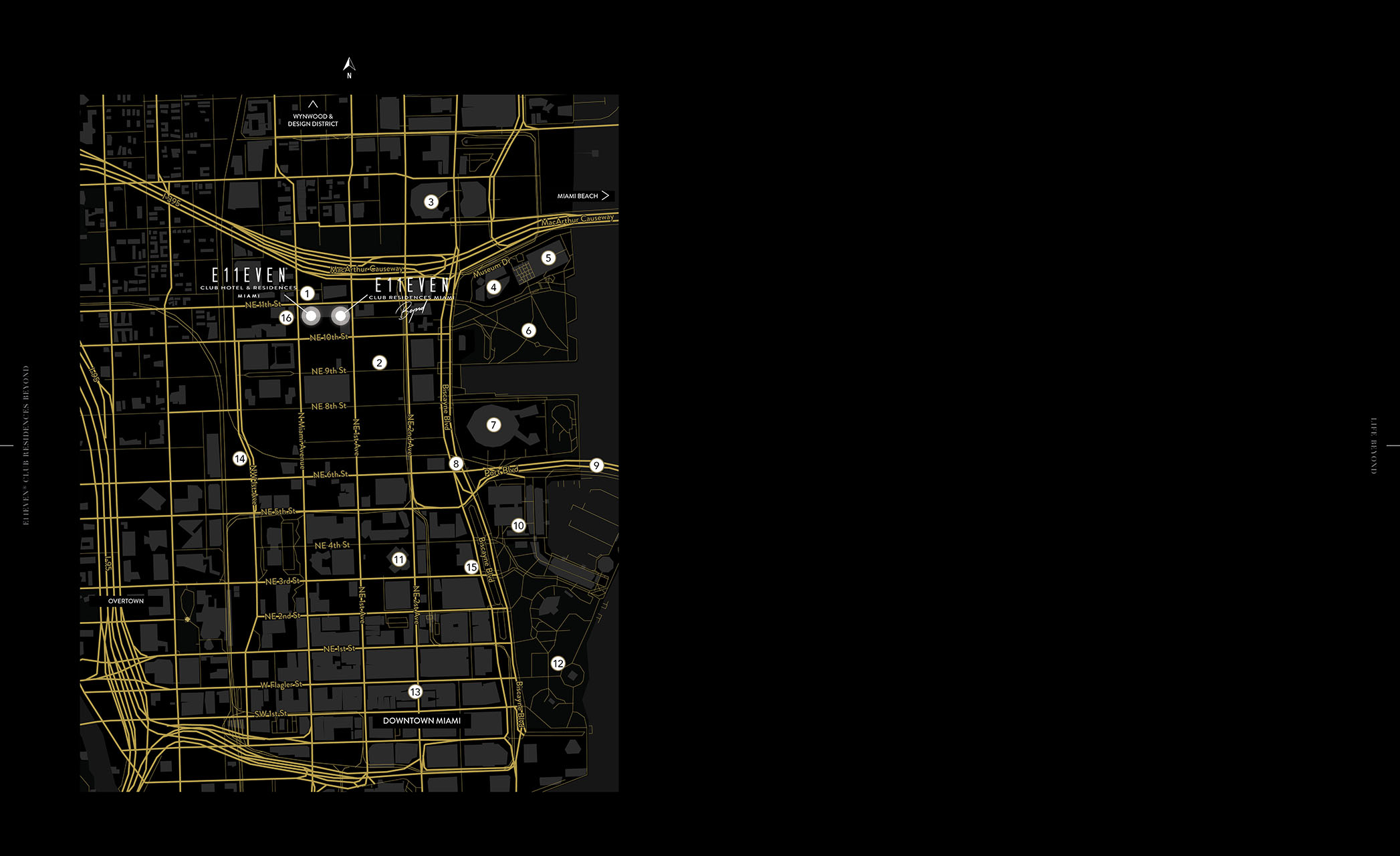 E11EVEN Residences Beyond location map, Downtown Miami