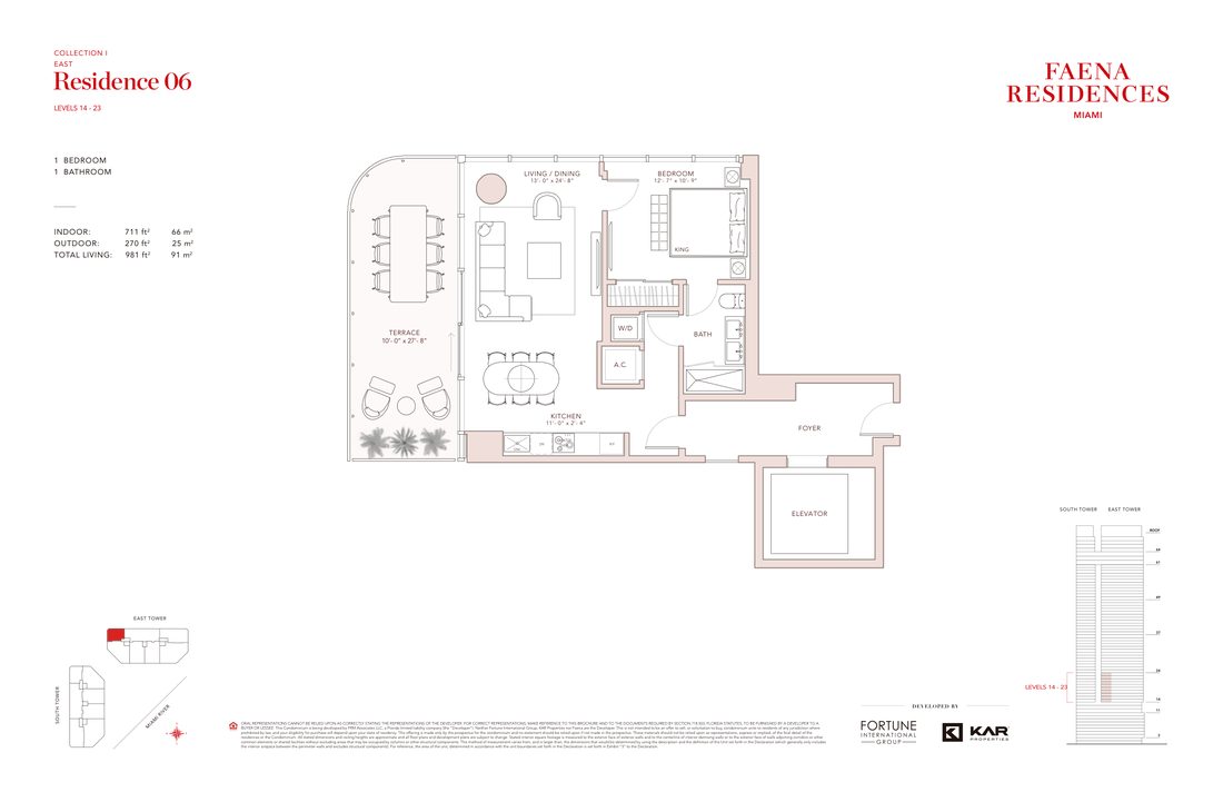 Collection I &middot; Residence 06 floor plan — Faena Residences Miami