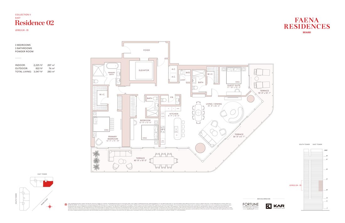 Collection II &middot; Residence 02 floor plan — Faena Residences Miami