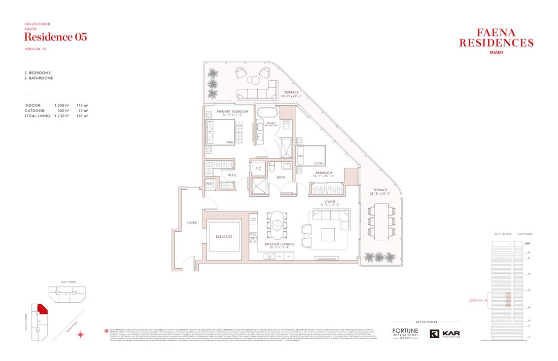 Collection II &middot; Residence 05 floor plan — Faena Residences Miami