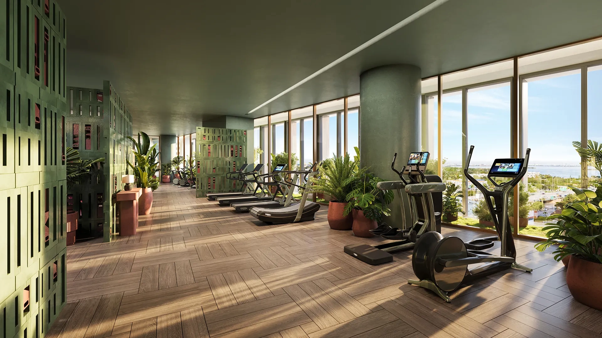 <h3>Cardio Atrium</h3>
<p>Work out with state-of-the-art equipment and enjoy endless bay views. </p>