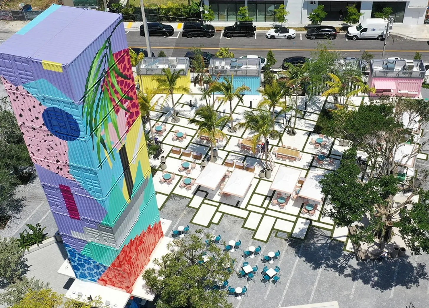 <h3>Oasis Wynwood</h3>
<p>Once a garment manufacturing neighborhood, Wynwood is now an arts district with painted high-rises, like Oasis Wynwood, an event venue.</p>