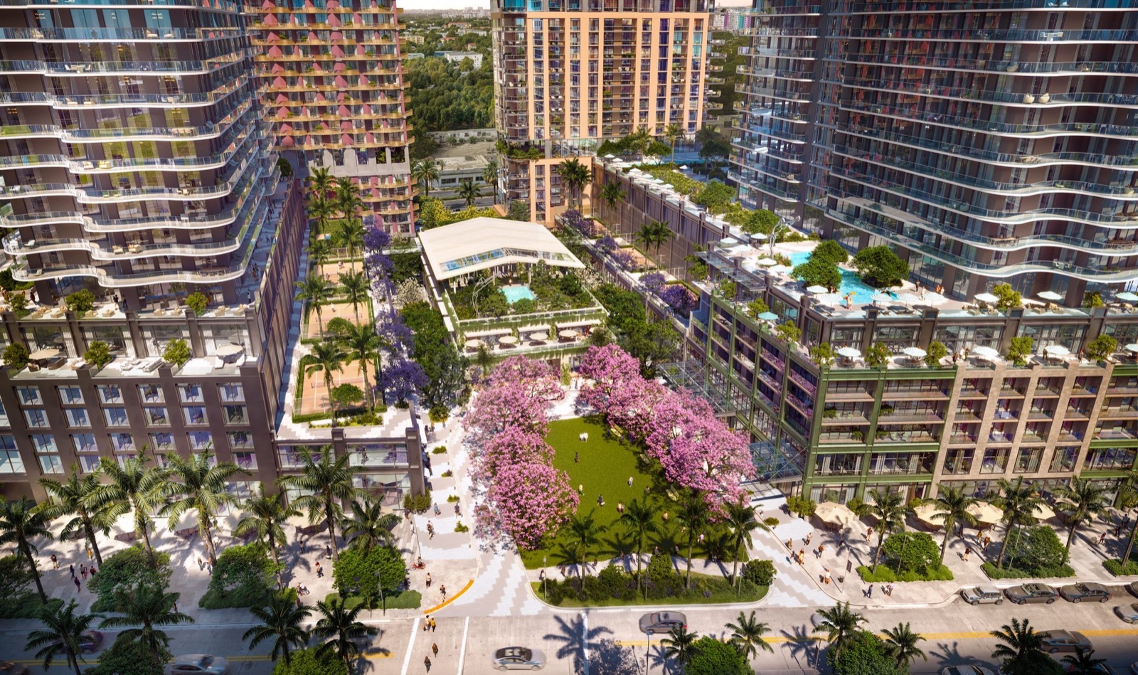 Aerial of Midtown Park master plan