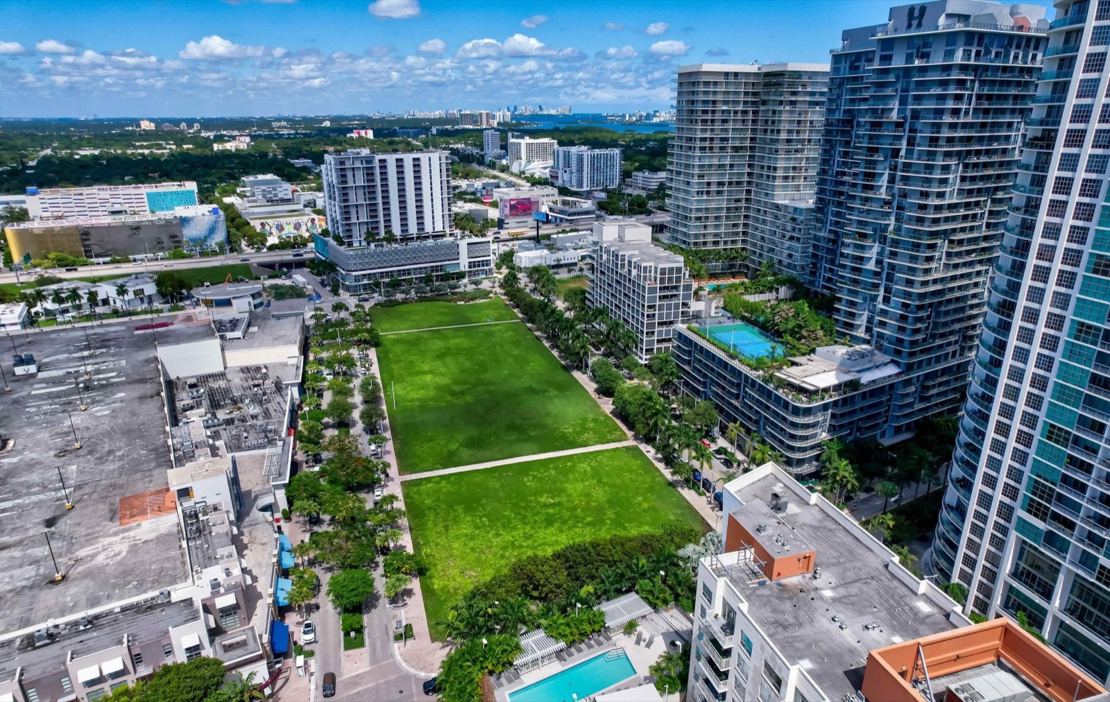 Aerial of Midtown and the Design District