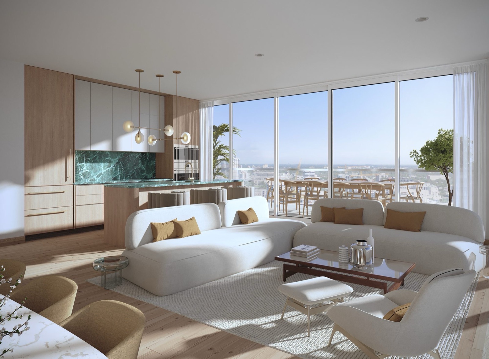 Open living and dining